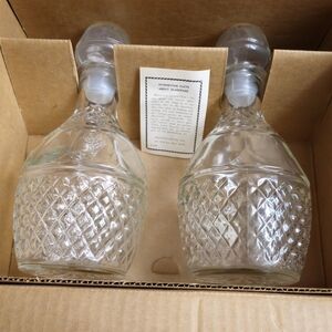 Vintage Princess House 'Grapes And Crowns' Decanters